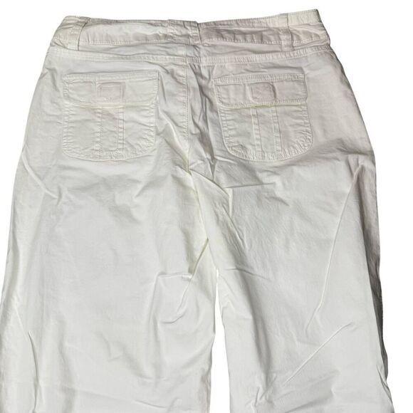 Style & Co. White Cargo Capri Pants (4P) Drawstring Waist Embellished Detail - Picture 6 of 8